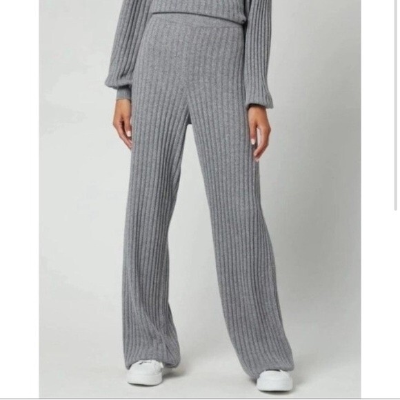 NWOT Ted Baker | Yadira Trousers Ribbed Knit High Rise Navy Blue 6 - Picture 3 of 8